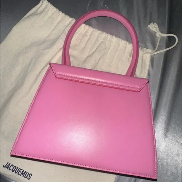 Jacquemus Vibrant Pink Bag with Cream Pouch - Picture 5 of 5